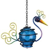 Regal Art & Gift 12553 - 15.75" Blue Solar Peacock Lantern