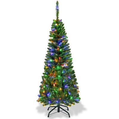 Costway Artificial National Foot Kingswood Fir Pencil Christmas Tree-4.5ft