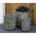 Campania International Eero 3-Piece Glazed Terracotta Pot Planter Set Clay & Terracotta in Green | 23.25 H x 21 W x 21 D in | Wayfair 6614-4203