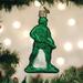 Old World Christmas Army Man Toy Hanging Figurine Ornament Glass in Green | 1 H x 2.25 W x 3.75 D in | Wayfair 44144