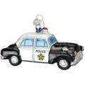 Old World Christmas Police Car Hanging Figurine Ornament Glass in Black | 2.25 H x 4 W x 1.75 D in | Wayfair 46044