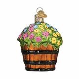 Old World Christmas Whiskey Barrel w/ Flowers Hanging Figurine Ornament Glass in Green | 2.25 H x 2.25 W x 3 D in | Wayfair 36263