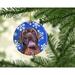 The Holiday Aisle® Labrador Winter Snowflakes Holiday Hanging Figurine Ornament Ceramic/Porcelain in Blue/Brown | 3 H x 3 W x 0.25 D in | Wayfair