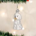 Old World Christmas Bichon Frise Hanging Figurine Ornament Glass in White | 3.25 H x 1.5 W x 1.75 D in | Wayfair 12298