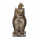 Old World Christmas Wise Old Owl Hanging Figurine Ornament Glass in Brown | 1.5 H x 1.75 W x 3.5 D in | Wayfair 51003