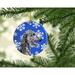 The Holiday Aisle® Scottish Deerhound Winter Snowflakes Hanging Figurine Ornament /Porcelain in Black/Blue/White | 3 H x 3 W x 0.25 D in | Wayfair