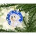 The Holiday Aisle® Maltese Winter Snowflakes Holiday Christmas Hanging Figurine Ornament Ceramic/Porcelain in White | 3 H x 3 W x 0.25 D in | Wayfair