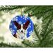 The Holiday Aisle® Corgi Winter Snowflake Holiday Hanging Figurine Ornament Ceramic/Porcelain in Blue/Brown | 3 H x 3 W x 0.25 D in | Wayfair