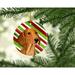 The Holiday Aisle® Dachshund Holiday Christmas Hanging Figurine Ornament Ceramic/Porcelain in Blue/Green/Red | 3 H x 3 W x 0.25 D in | Wayfair