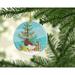 The Holiday Aisle® Saxony Sachsenente Duck Holiday Shaped Ornament Ceramic/Porcelain in Blue | 3 H x 3 W x 0.25 D in | Wayfair