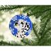 The Holiday Aisle® Dalmatian Winter Snowflakes Holiday Christmas Hanging Figurine Ornament /Porcelain in Black/Blue/White | Wayfair