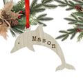 The Holiday Aisle® Personalized Laser Engraved Christmas Hanging Figurine Ornament Wood in Brown | 4 H x 4 W x 4 D in | Wayfair