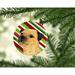 The Holiday Aisle® Border Terrier Holiday Christmas Hanging Figurine Ornament Ceramic/Porcelain in Blue/Green/Red | 3 H x 3 W x 0.25 D in | Wayfair