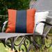 East Urban Home Illinois Indoor/Outdoor Throw Pillow Polyester/Polyfill blend in Orange/Blue/Navy | 16 H x 16 W x 3 D in | Wayfair