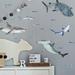 Breakwater Bay Sharks Peel & Stick Wall Decal Vinyl in Gray | 11.5 H x 5 W in | Wayfair 30AB5B11608341009509DB6F8B3EF099