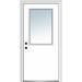 Verona Home Design 0.5 Lite Flush Steel Prehung Front Entry Doors Metal in White | 81.75 H x 36 W x 4.56 D in | Wayfair ZZ365234R