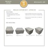 BELLE-06c Protective Cover Set, in Grey - TK Classics BELLE-06cWC-GRY