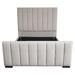 Venus Vertical Channel Tufted Eastern King Bed in Light Grey Velvet - Diamond Sofa VENUSLGEKBED