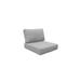 Covers for Low-Back Chair Cushions 6 inches thick in Grey - TK Classics 020CK-ARMLESS-GREY