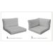 Cushion Set for BELLE-08b in Grey - TK Classics CUSHIONS-BELLE-08b-GREY