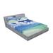 East Urban Home Island Sea Life Wavy Vivid Open Sunny Sea Shore Sand Beach Art Sheet Set Microfiber/Polyester | Wayfair