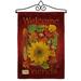 Breeze Decor Welcome Friends Fall Burlap Harvest & Autumn 2-Sided Burlap 19 x 13 in. Garden Flag in Red | 18.5 H x 13 W x 1 D in | Wayfair