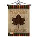 Breeze Decor Family Traditions Burlap Fall Harvest & Autumn 2-Sided Burlap 19 x 13 in. Garden Flag in Black/Brown | 18.5 H x 13 W in | Wayfair