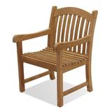 Longshore Tides Lucien Teak Stacking Patio Dining Chair Wood in Brown | 35 H x 25 W x 23 D in | Wayfair 6799FFA4496C45CD80508CCF63AABF02