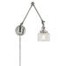 Gracie Oaks Martucci 1-Light Swing Arm Lamp Glass/Metal in Gray | 29.5 H x 5 W x 33 D in | Wayfair 225D9C3C45B54819AD61EF4527E31AED