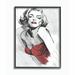 Ebern Designs Marilyn Monroe Ink Figure Illustration by Penny Lane Publishing - Painting Print Wood in Brown | 30 H x 24 W x 1.5 D in | Wayfair