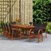Brayden Studio® Zuzana International Home Outdoor 11 Piece Dining Set Wood in Brown/White | 29 H x 79 W x 42 D in | Wayfair