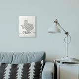 Ebern Designs 'Texas Patterned US State Design' Graphic Art on Canvas in Gray | 15 H x 10 W x 0.5 D in | Wayfair BB2675980A9F4BAEA3858CBB7E32BC24