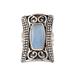 Regal Luxury,'Patterned Blue Chalcedony Cocktail Ring from India'