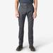 Dickies Men's Skinny Fit Double Knee Work Pants - Charcoal Gray Size 32 30 (WP811)