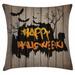 East Urban Home Happy Halloween Indoor/Outdoor 36" Throw Pillow Cover Polyester | 36 H x 36 W x 0.1 D in | Wayfair B5C5C09146D643CD874BC74045778424