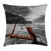 East Urban Home Aged & Decayed Flaking Anchor Indoor/Outdoor 26" Throw Pillow Cover Polyester | 26 H x 26 W x 0.1 D in | Wayfair