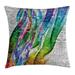 East Urban Home Colorful Grunge Scribbled Indoor/Outdoor 26" Throw Pillow Cover Polyester | 26 H x 26 W x 0.1 D in | Wayfair