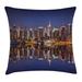 East Urban Home Cityscape Scenery of New York City Indoor/Outdoor 26" Throw Pillow Cover Polyester | 26 H x 26 W x 0.1 D in | Wayfair