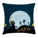 East Urban Home Halloween Indoor/Outdoor 28" Throw Pillow Cover Polyester | 28 H x 28 W x 0.1 D in | Wayfair CC090F26401F4A7AA92EBEAB0FFCCF12