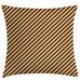 East Urban Home Brown Toned Diagonal Indoor/Outdoor Striped 28" Throw Pillow Cover Polyester | 28 H x 28 W x 0.1 D in | Wayfair