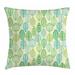 East Urban Home Ornamental Leaves Forest Indoor/Outdoor 26" Throw Pillow Cover Polyester | 26 H x 26 W x 0.1 D in | Wayfair