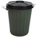 Redmon WC 13.2 Gallon Trash Can Plastic in Black/Green | 16.53 H x 16.75 W x 19.25 D in | Wayfair 7630