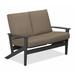 Winston Porter Chrisa Loveseat w/ Cushions Plastic/Metal in Gray | 38 H x 51.5 W x 31 D in | Outdoor Furniture | Wayfair