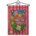 Breeze Decor Mom Burlap Summer Mother's Day 2-Sided Burlap 19 x 13 in. Garden Flag in Green/Red | 18.5 H x 13 W in | Wayfair