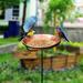 Monarch Abode Birdbath Metal/Copper in Brown | 34 H x 11 W x 11 D in | Wayfair 17064