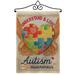 Breeze Decor Understand Autism Awareness Burlap Inspirational Support 2-Sided Polyester 19 x 13 in. Flag Set in Brown | 18.5 H x 13 W in | Wayfair