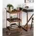 Wade Logan® Baumstown Bar Cart Wood/Metal in Brown/Yellow | 34.5 H x 23 W x 13 D in | Wayfair 21B4F4C00B024F359A49BBE0F5AD48B6