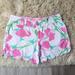 Lilly Pulitzer Shorts | Lilly Pulitzer Floral Print Scallop Trimmed Shorts | Color: Pink/White | Size: 00