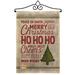 Breeze Decor Christmas Wishes Words Winter Impressions 2-Sided Burlap 19 x 13 in. Garden Flag in Brown | 18.5 H x 13 W x 1 D in | Wayfair