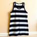 J. Crew Dresses | J. Crew Cotton Tank Dress Racer Back Navy + White | Color: Blue/White | Size: M